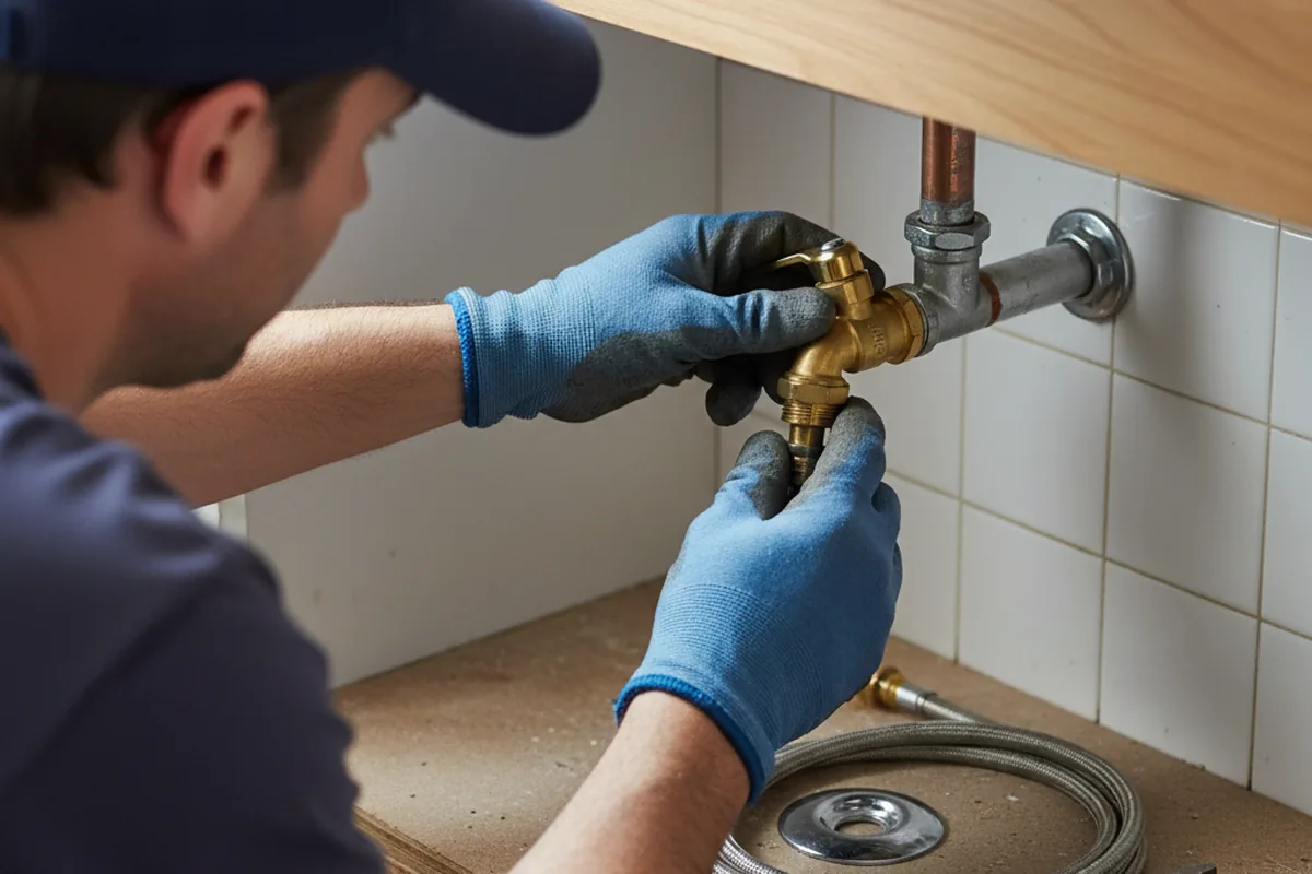 Shutoff valve and fitting work during Emergency Plumbing in Beltsville